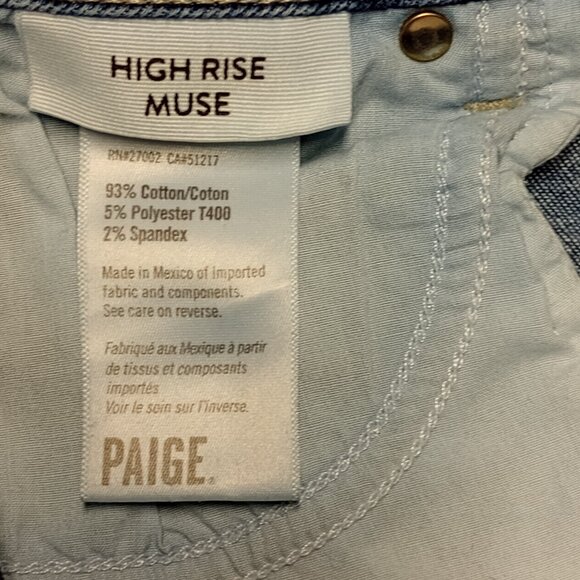 PAIGE Women's High Rise Muse Skinny Fit Jeans Size 26 - Picture 6 of 7
